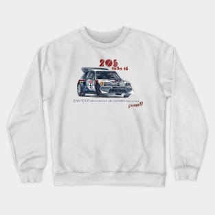 RALLY GROUP B: Peugeot 205 turbo 16 Crewneck Sweatshirt